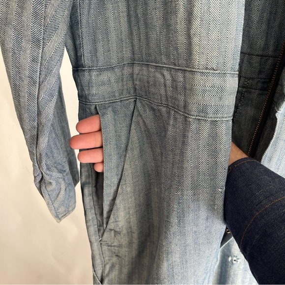 HOST PICK 1960 Railroad Stripe Denim coveralls mechanic workwear jumpsuit 42L - Picture 8 of 16